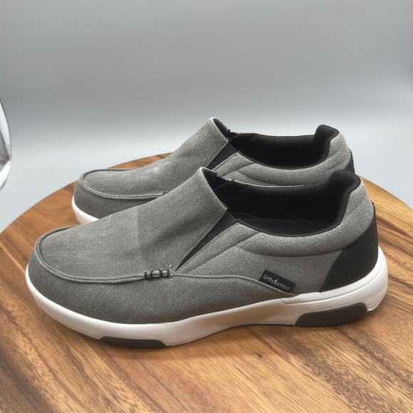 Ortho Comfoot Shoes Mens 9 / 42 Gray Anti Slip Comfort Orthopedic Slip On Boat - Picture 3 of 8